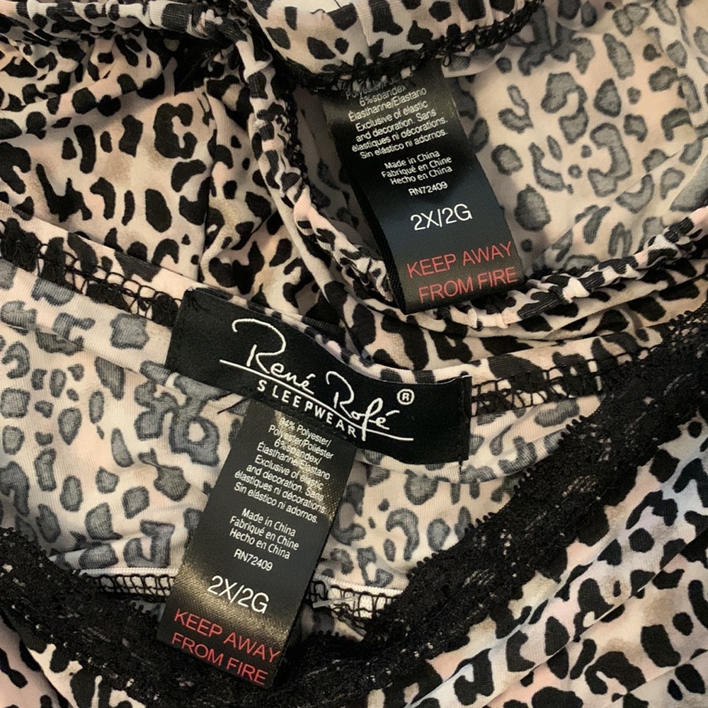 RENE ROFE LEOPARD PRINT CAMI AND SHORTS PAJAMA SET NWOT - Picture 5 of 10